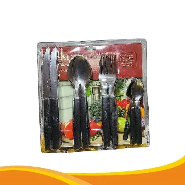 Set de cubiertos acero 24 pcs